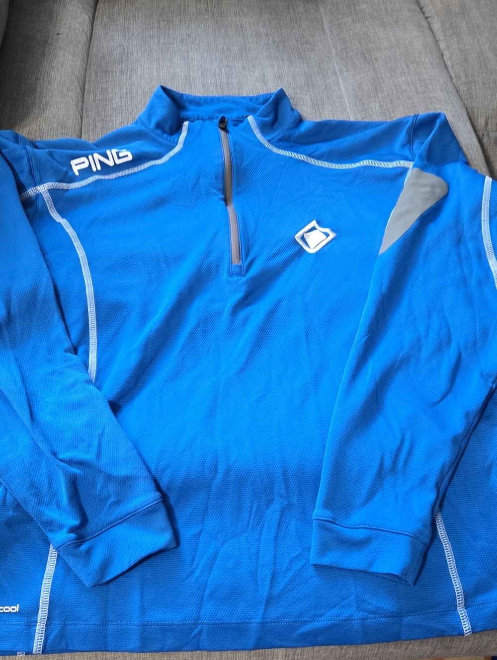 PING Royal Blue Quarter-Zip Athletic Pullover with Gray Accents